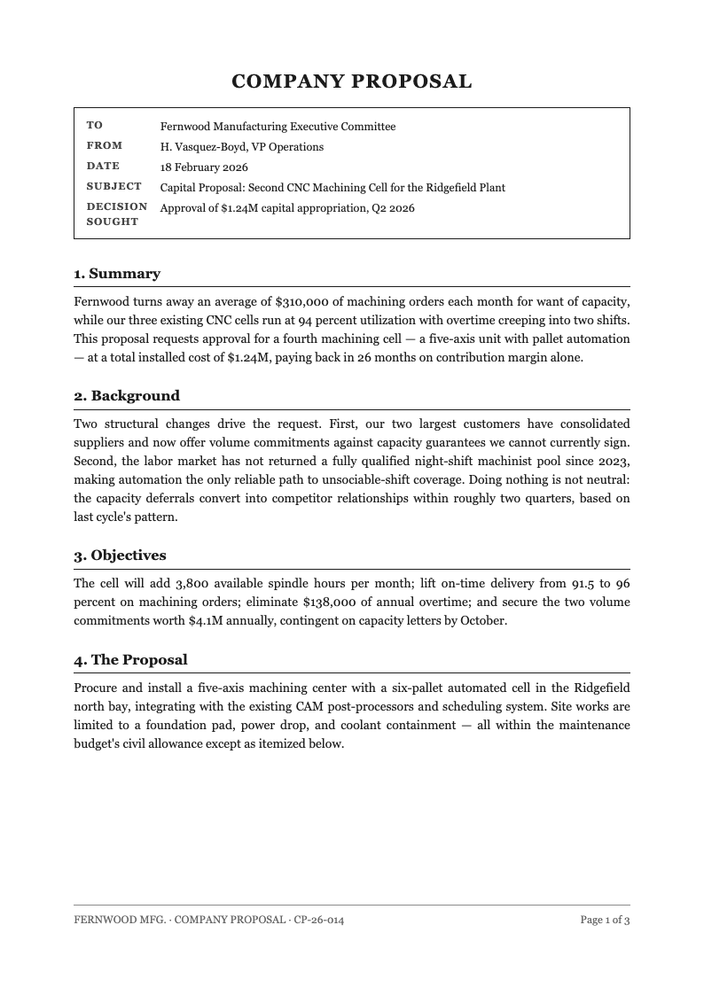 Classic professional company proposal